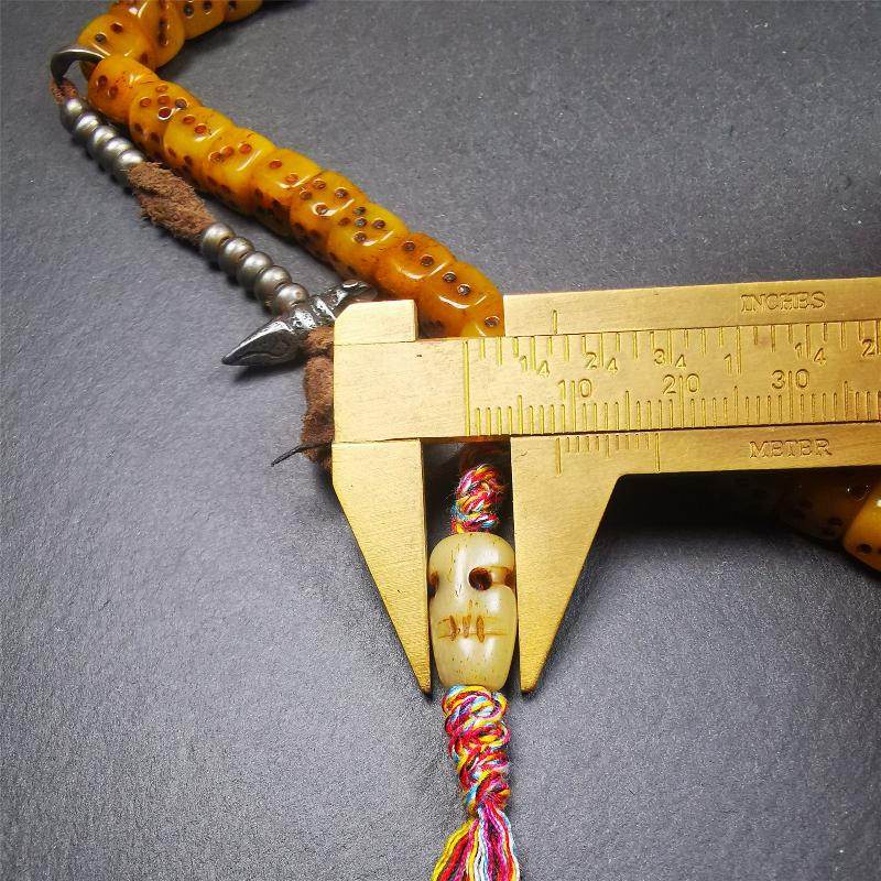 8mm Yak Bone Dice Mala,84cm - Gandhanra-ART