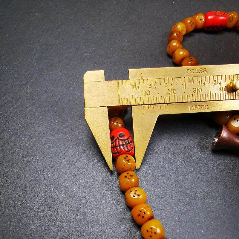 7mm Yak Bone Dice Mala,68cm - Gandhanra-ART