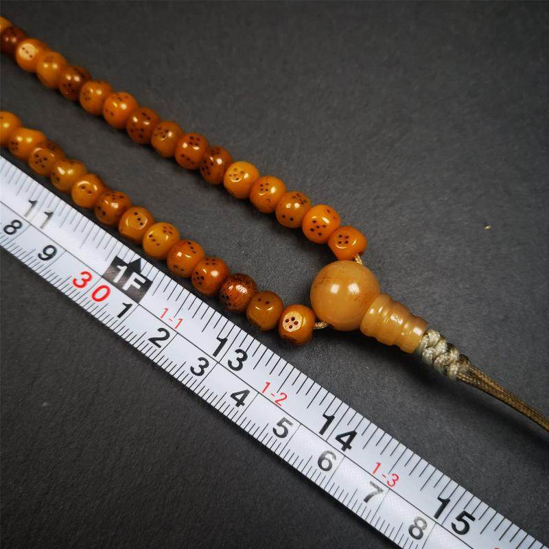 7mm Yak Bone Dice Mala,68cm - Gandhanra-ART