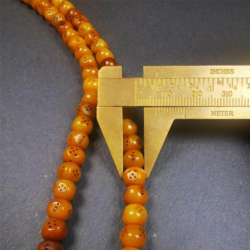 7mm Yak Bone Dice Mala,68cm - Gandhanra-ART