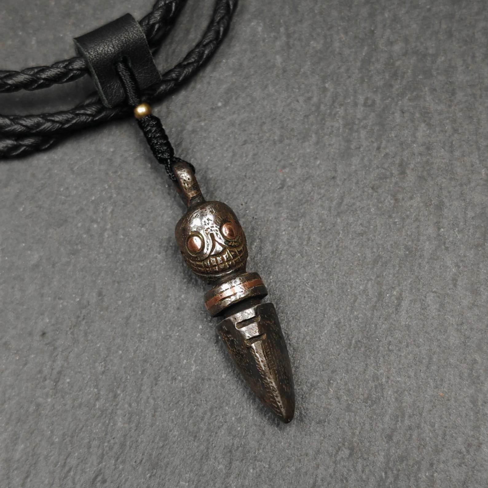 Skull Citipati Phurba Amulet,Kila,Kilaka Pendant - Gandhanra-ART