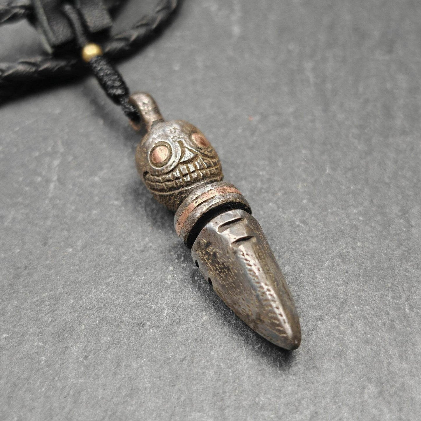 Skull Citipati Phurba Amulet,Kila,Kilaka Pendant - Gandhanra-ART