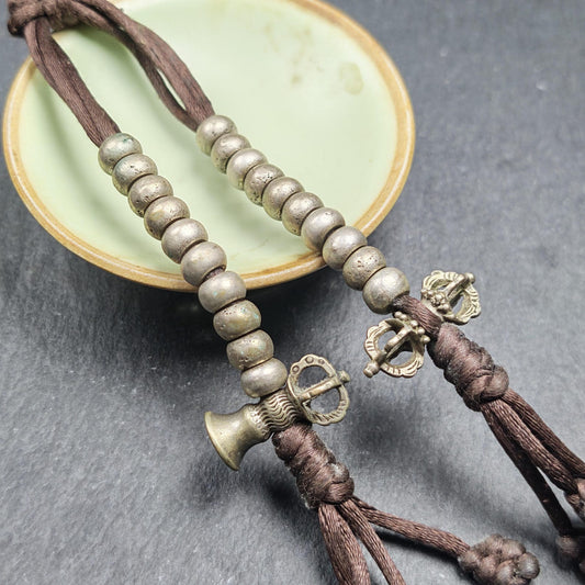 Tibetan Mala Counters Sterling Silver | Vajra Bell Prayer Bead Counters