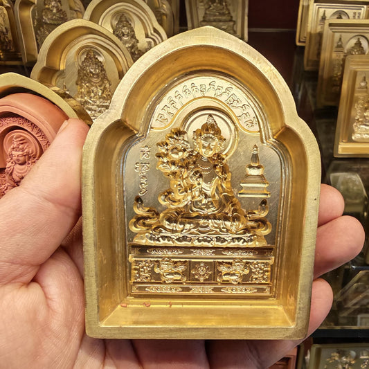 Bordered White Tara Tsa Tsa Mold
