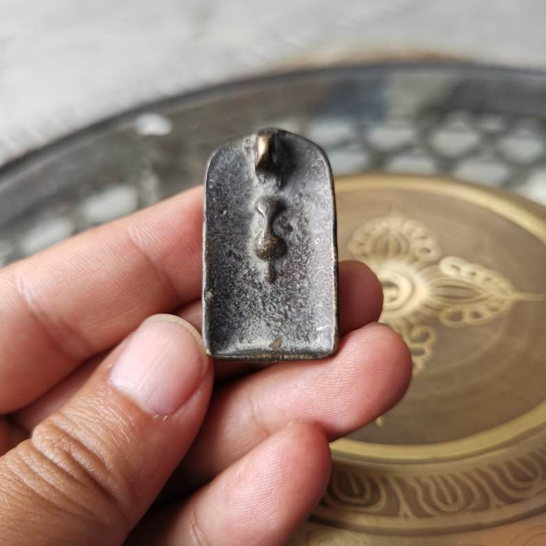 Antique Thokcha, Yellow Jambhala(Dzambhala) Badge,Tibetan Budhist Protective Amulet Pendant,60 Years Old - Gandhanra-ART
