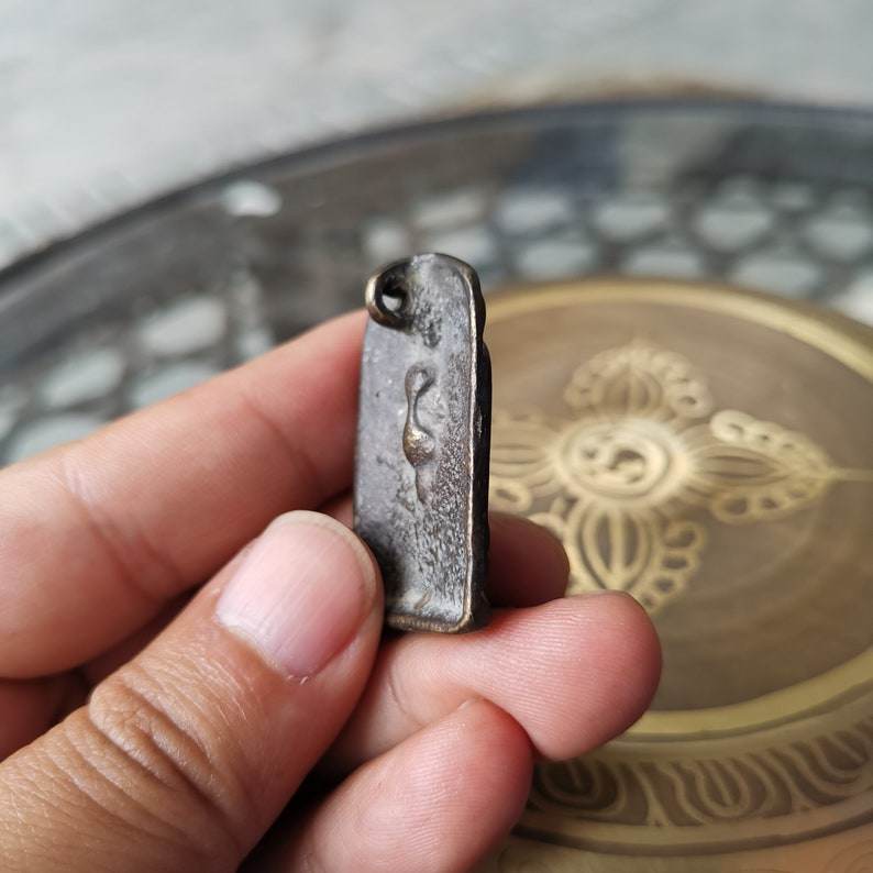Antique Thokcha, Yellow Jambhala(Dzambhala) Badge,Tibetan Budhist Protective Amulet Pendant,60 Years Old - Gandhanra-ART