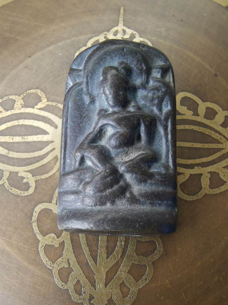 Antique Thokcha, Yellow Jambhala(Dzambhala) Badge,Tibetan Budhist Protective Amulet Pendant,60 Years Old - Gandhanra-ART