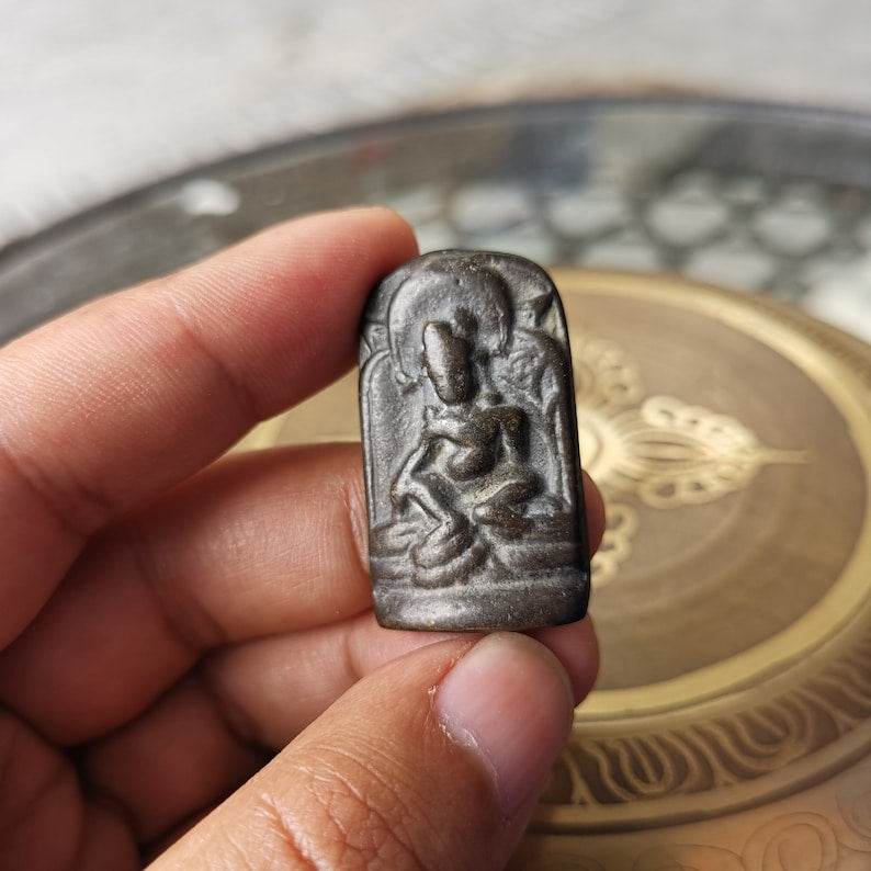 Antique Thokcha, Yellow Jambhala(Dzambhala) Badge,Tibetan Budhist Protective Amulet Pendant,60 Years Old - Gandhanra-ART