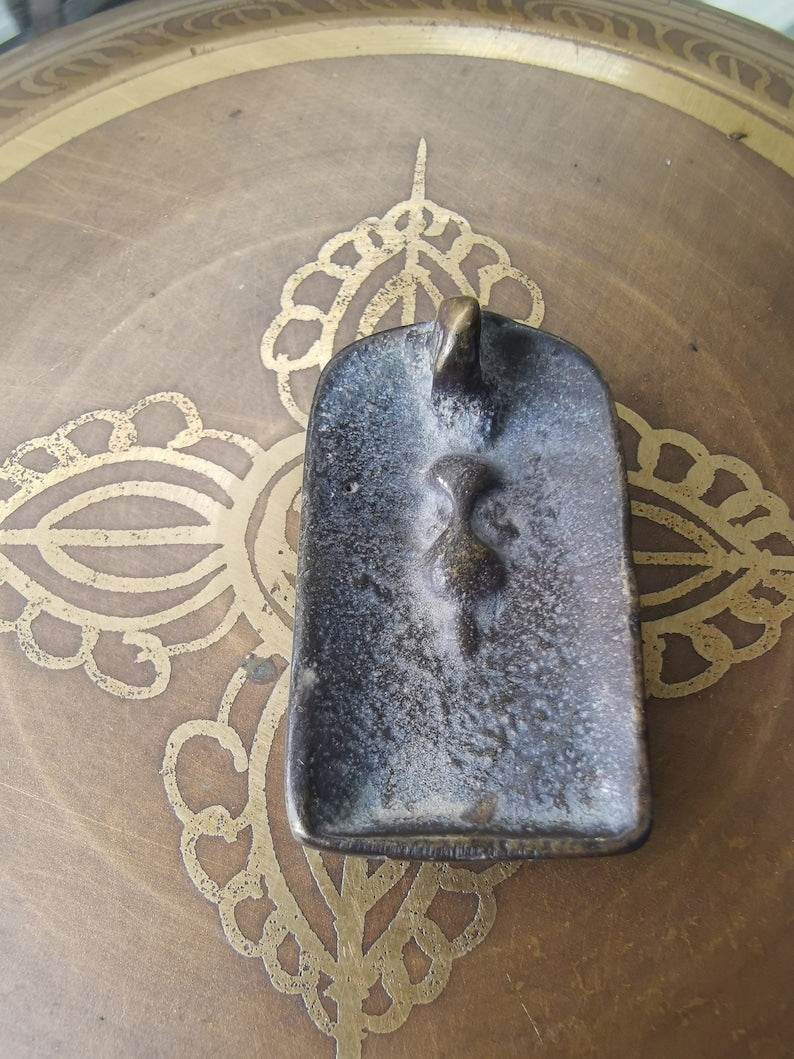 Antique Thokcha, Yellow Jambhala(Dzambhala) Badge,Tibetan Budhist Protective Amulet Pendant,60 Years Old - Gandhanra-ART
