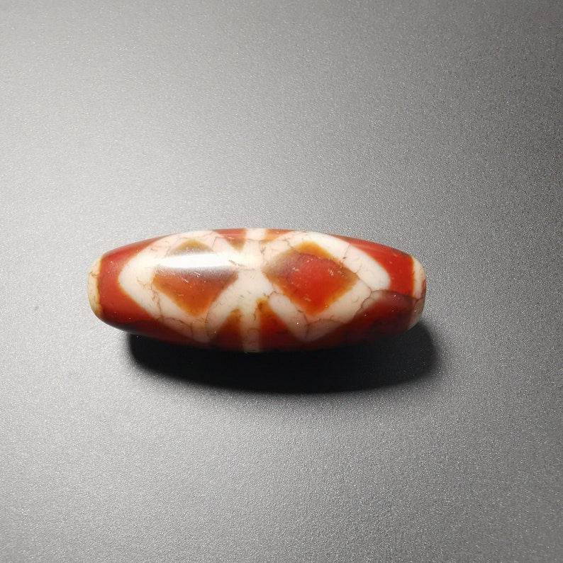 Fire Agate Vajra Dzi Bead - Gandhanra-ART