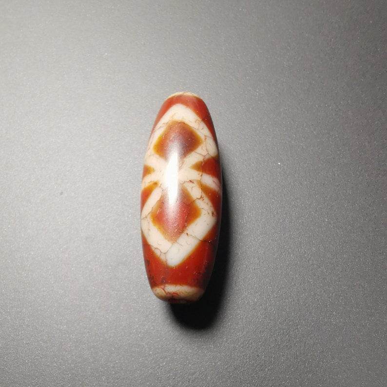 Fire Agate Vajra Dzi Bead - Gandhanra-ART