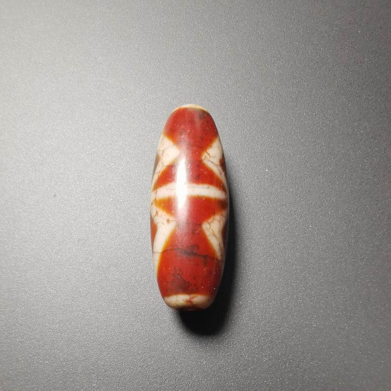 Fire Agate Vajra Dzi Bead - Gandhanra-ART