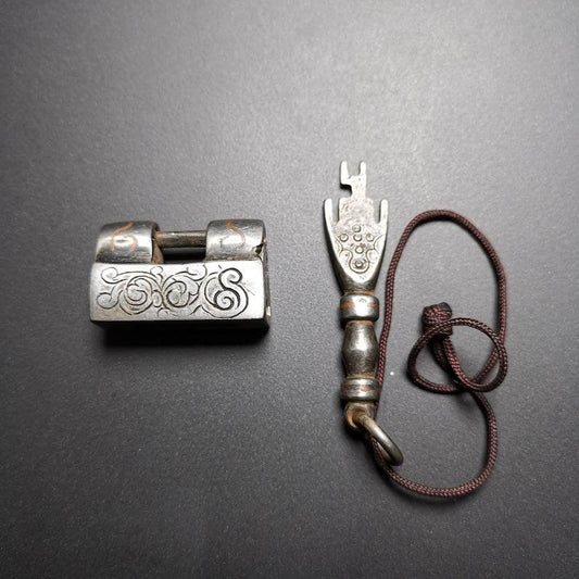 Iron Padlock Amulet, Mini Lock for Home Decor / Suitcase - Gandhanra-ART