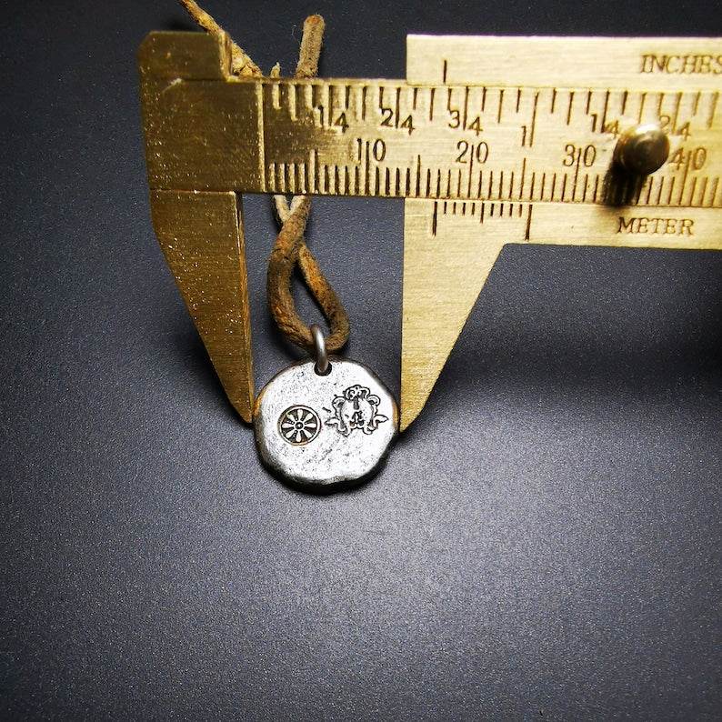 Buddhist Protective Pendant,Stupa,Pagoda,Buddhist Tower Amulet Badge,Sterling silver Gilt - Gandhanra-ART
