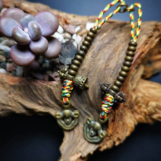 5mm Prayer Bead Counters Carved with Dorje and Vajra - Tibetan Buddhist vajra, detailed view