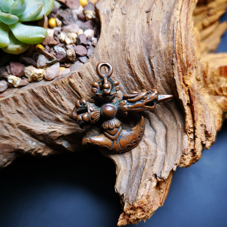 Amulet,Cross Kartika(knife of the dakinis) and Kila(Dorje Phurba)