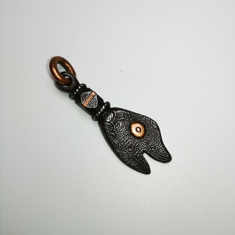 Gandhanra Handmade Tibetan Buddhism Amulet, Golden Fish of Ashtamangala(Eight Auspicious), Symbolize Happiness.