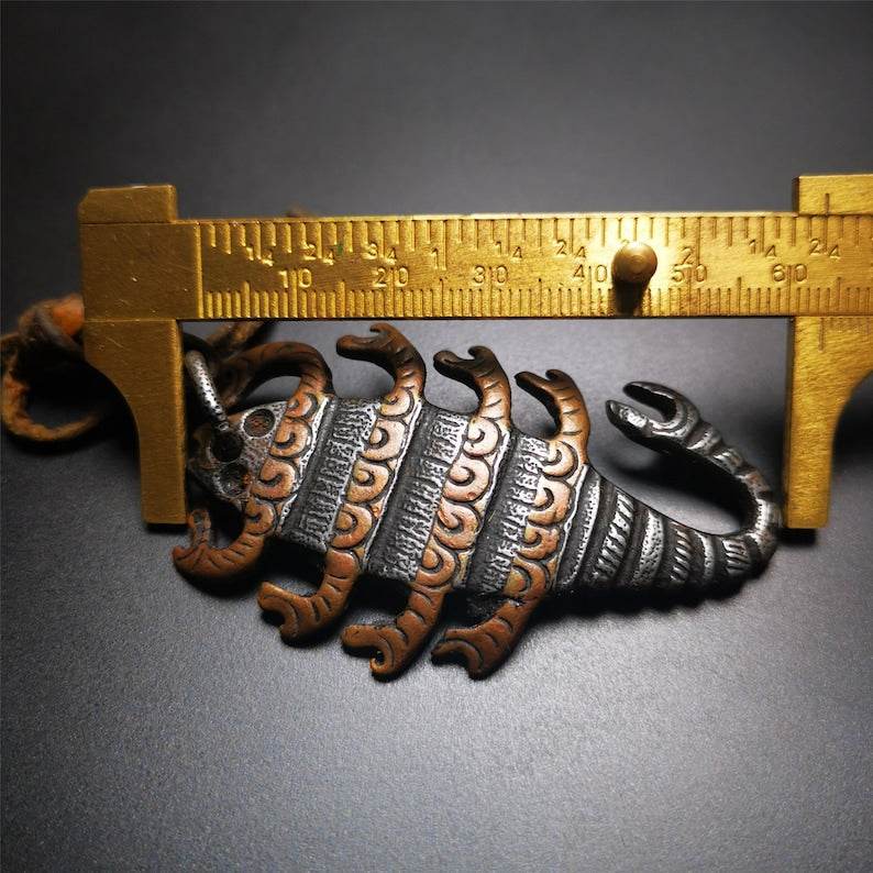 Thokcha Amulet Pendant,Scorpion Guru of Padmasambhava, Buddhist Scorpion Totem, Made of Thunder Iron - Gandhanra-ART