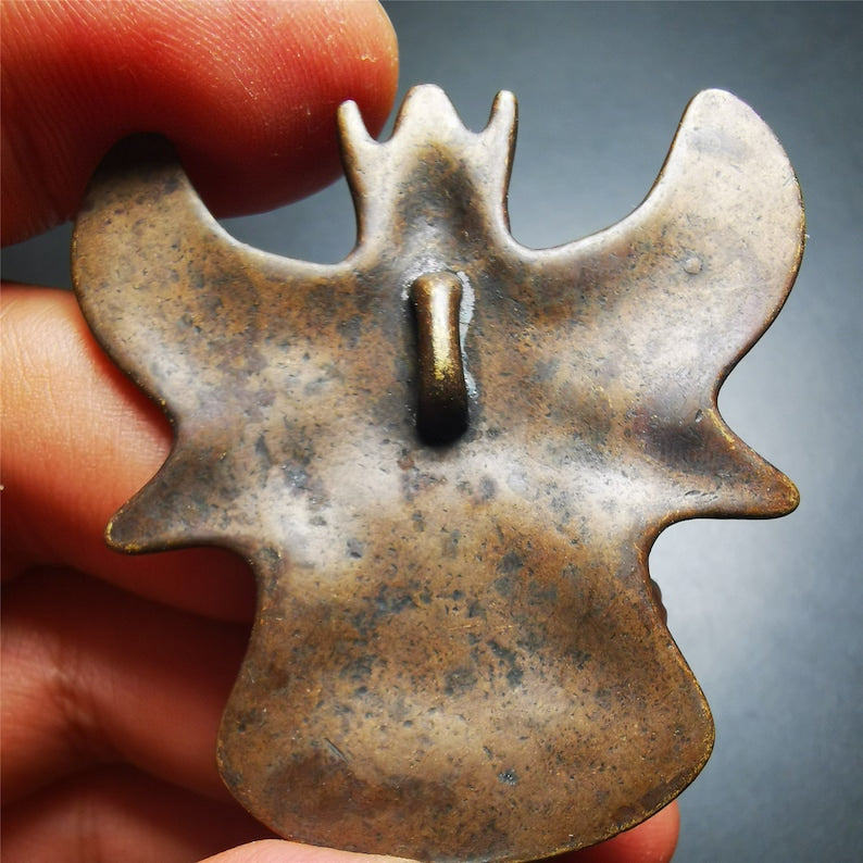 Tibetan Buddhist Amulet,Garuda,Golden-winged Bird Pendant