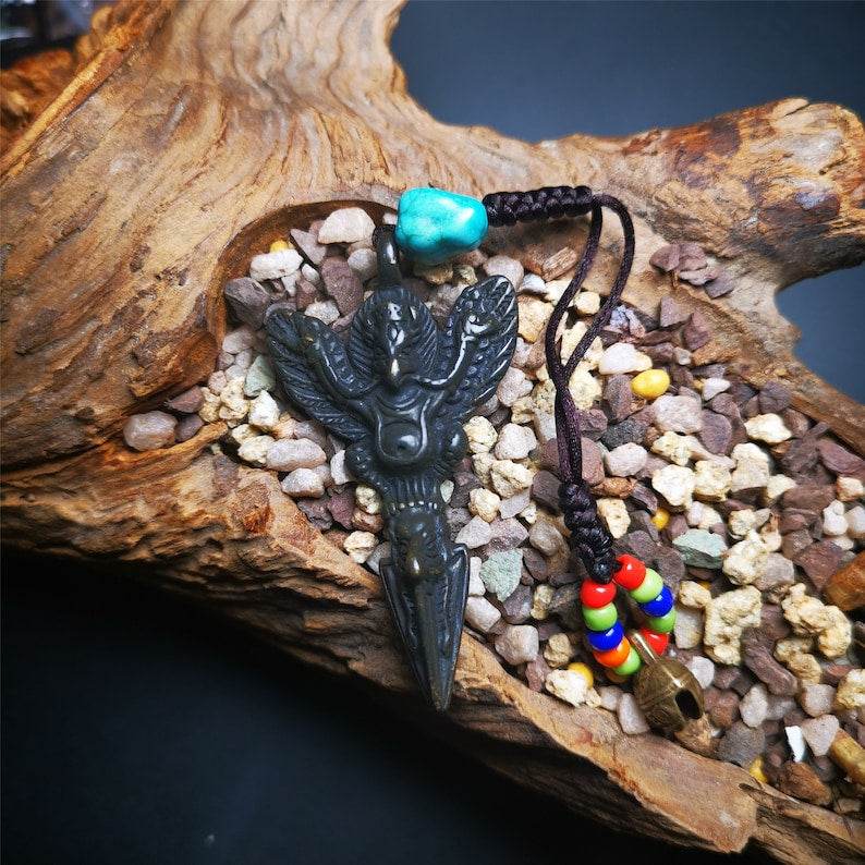 Amulet,Garuda,Golden-winged Bird Pendant - Gandhanra-ART