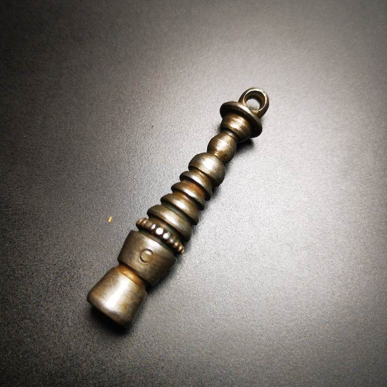 Buddhist Ritual,Stupa,Pagoda,Buddhist Tower Amulet Pendant,Made of Cold Iron - Gandhanra-ART