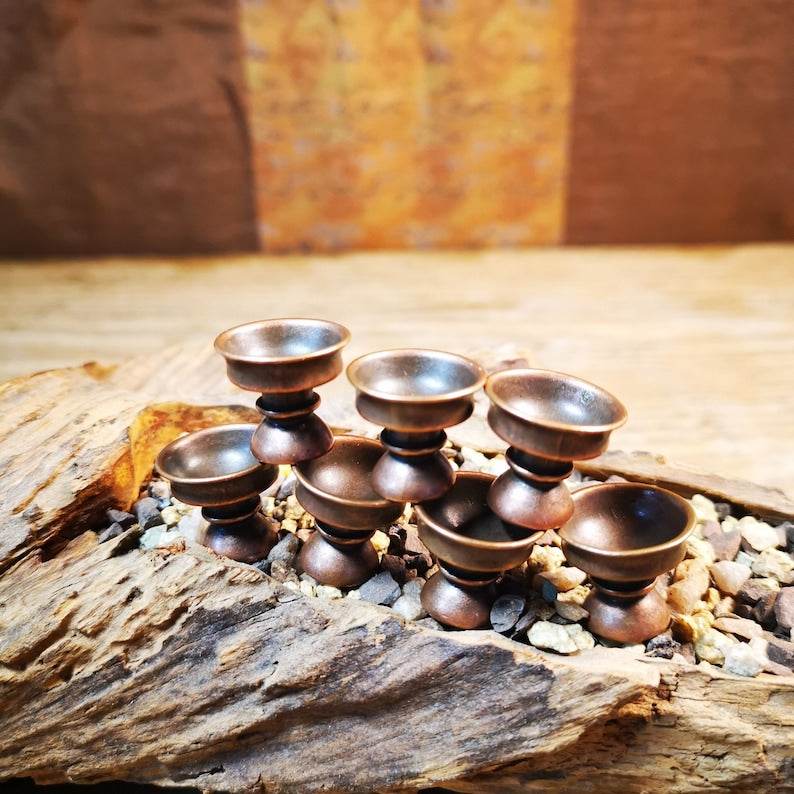 Offering Butter Lamps,1 Set of 7 Lamps - Gandhanra-ART