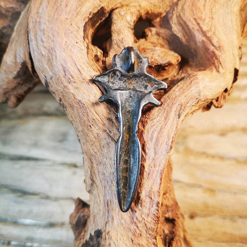 Antique Cross Vajra Phurba Amulet,Kila,Kilaka Pendant,Made of Thokcha,70 Years Old - Gandhanra-ART