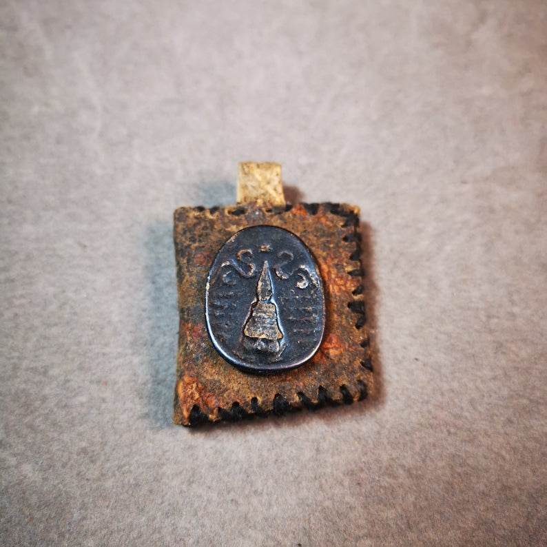 Amulet Pendant,Stupa / Pagoda Tsa Tsa Mold - Gandhanra-ART