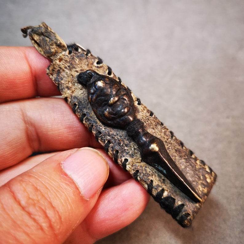 Antique Amulet,Skull Sītavana Phurba / Kila Pendant - Gandhanra-ART