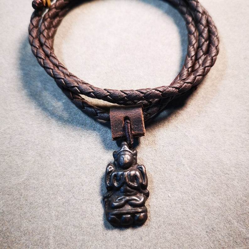 Thokcha Amulet Pendant,Chenrezig,Four Armed Padmapani, Made of Thokcha,Mini Size - Gandhanra-ART