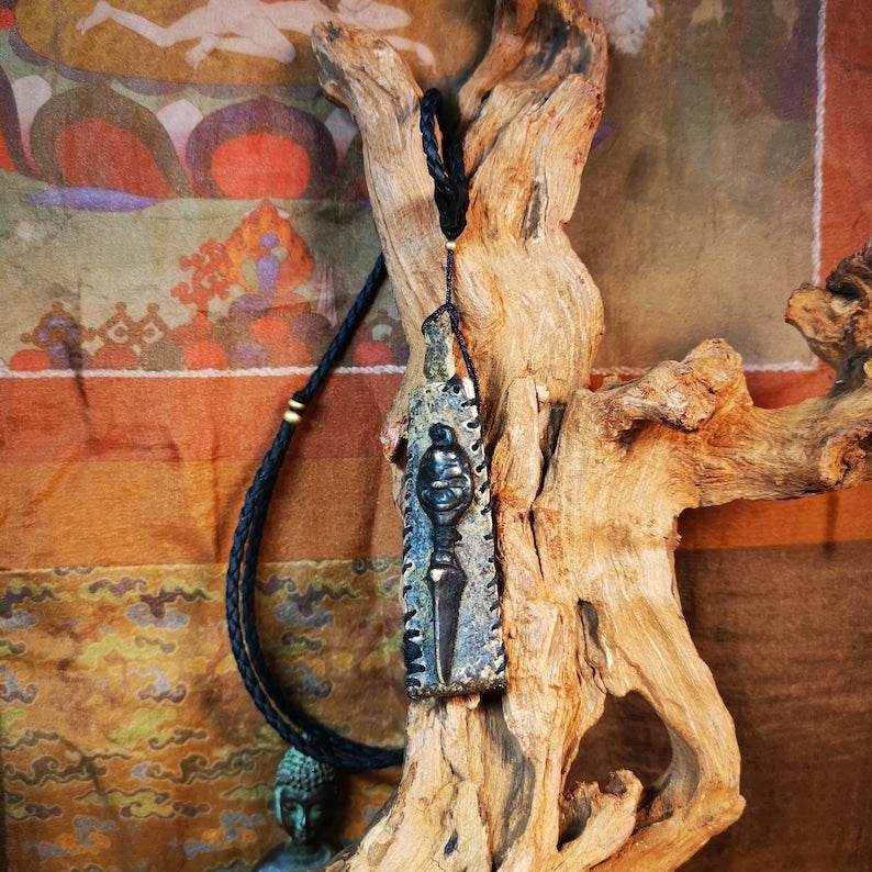 Antique Amulet,Skull Sītavana Phurba / Kila Pendant - Gandhanra-ART