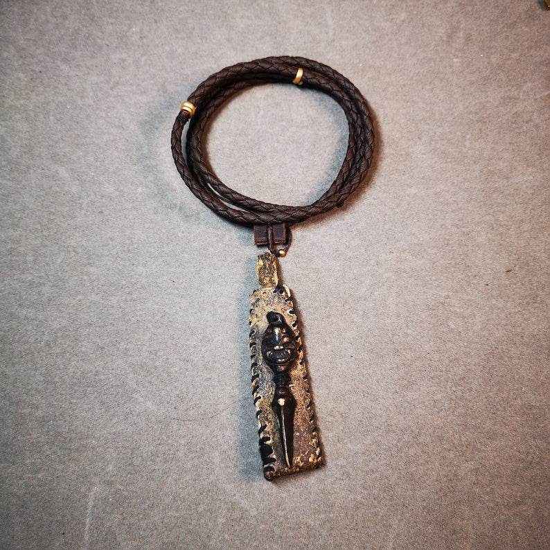 Antique Amulet,Skull Sītavana Phurba / Kila Pendant - Gandhanra-ART