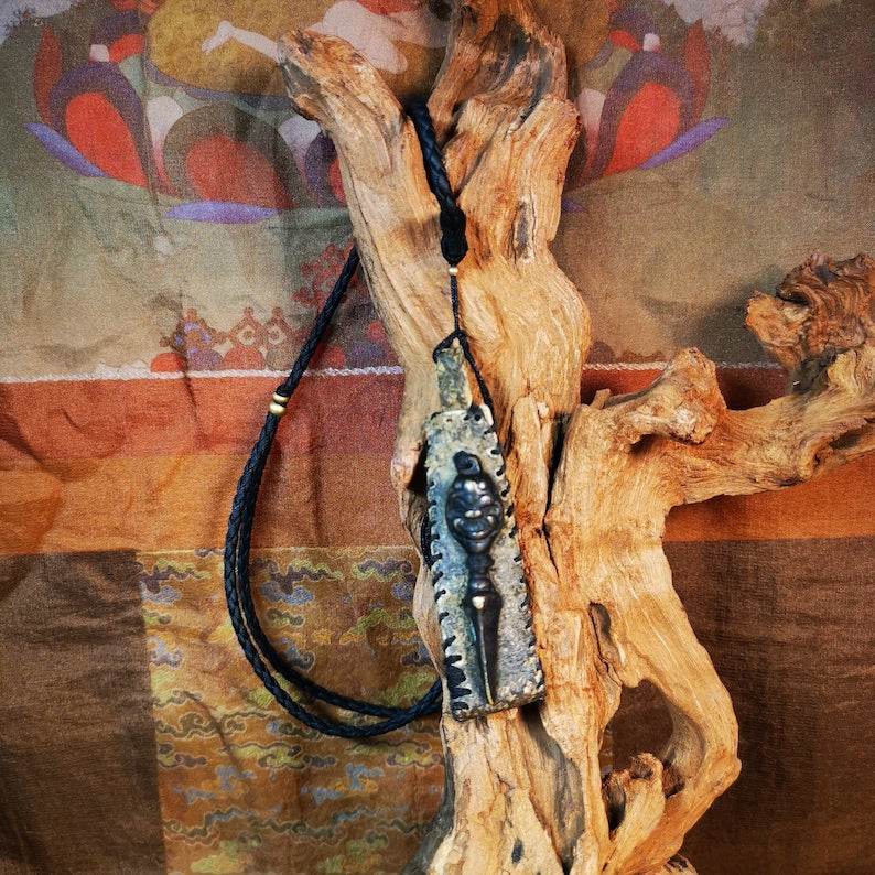Antique Amulet,Skull Sītavana Phurba / Kila Pendant - Gandhanra-ART