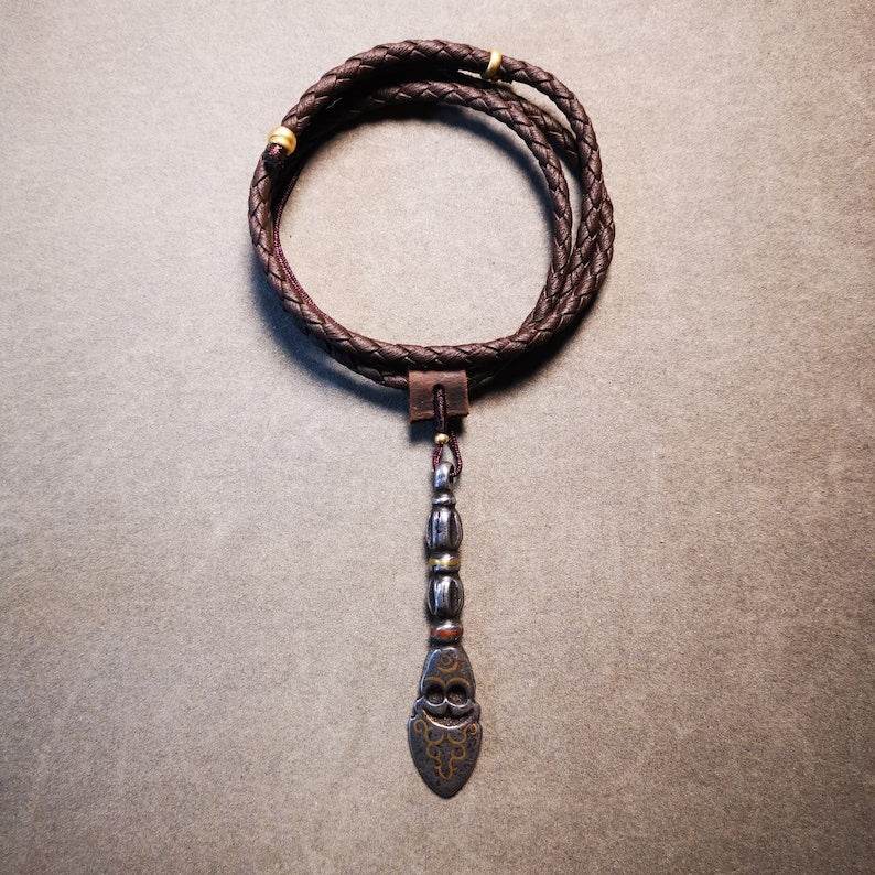Amulet,Skull Sītavana and Flame Pendant - Gandhanra-ART