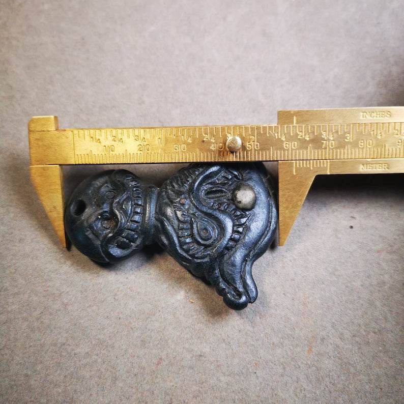Amulet Pendant,Kartika(knife of the dakinis), Trantic Buddhism Ritual, Made of Obsidian - Gandhanra-ART