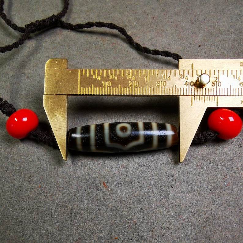 3 Eyed Dzi Necklace - Gandhanra-ART