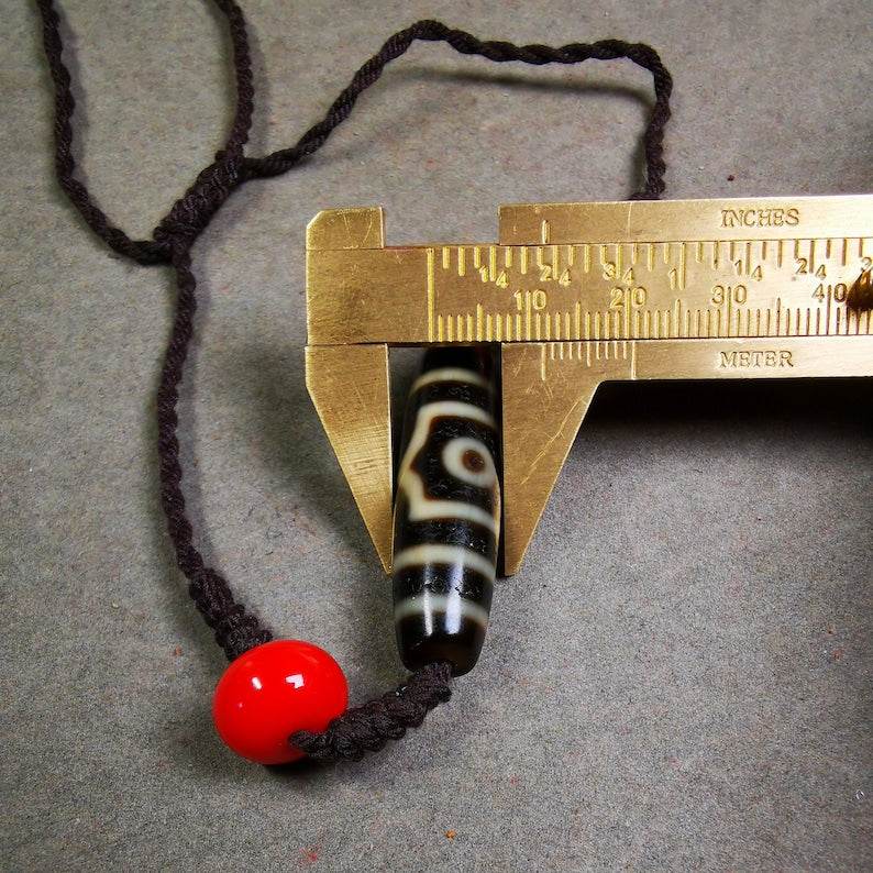 3 Eyed Dzi Necklace - Gandhanra-ART