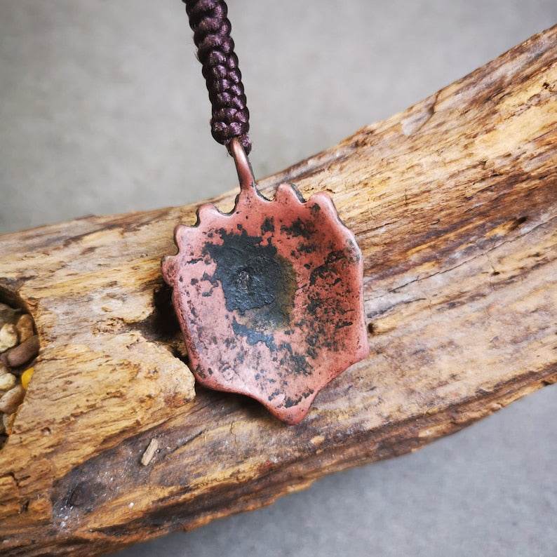 Amulet Badge,Mahakala Pendant, Buddhist Protector Deity, 50 Years Old - Gandhanra-ART