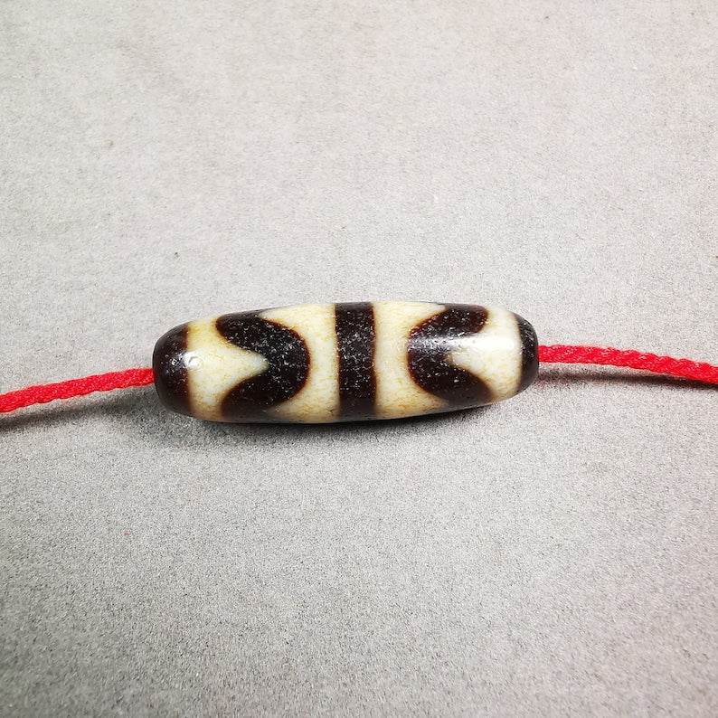 Tiger Tooth Tasso Dzi Bead - Gandhanra-ART