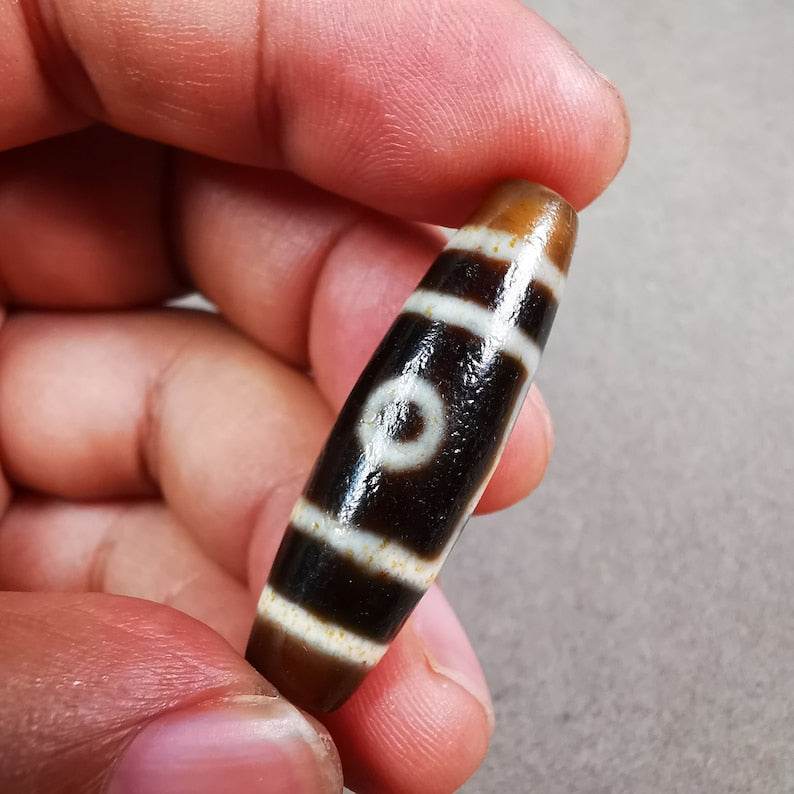 3 Eyed Dzi Bead - Gandhanra-ART