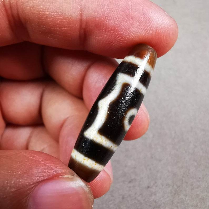 3 Eyed Dzi Bead - Gandhanra-ART
