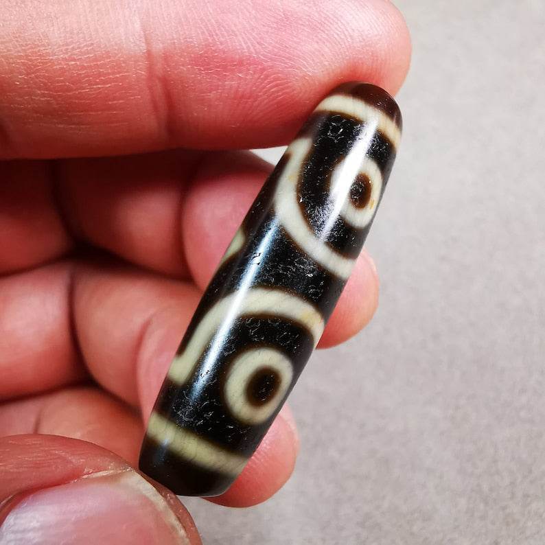3 Eyed Dzi Bead - Gandhanra-ART