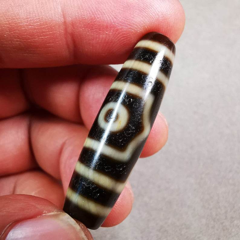 3 Eyed Dzi Bead - Gandhanra-ART