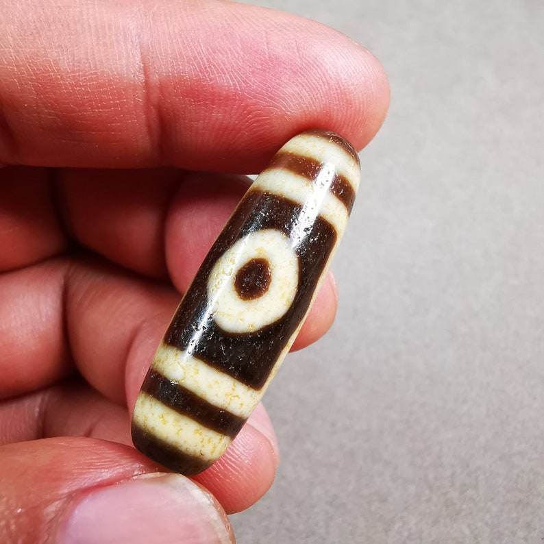 3 Eyed Dzi Bead - Gandhanra-ART