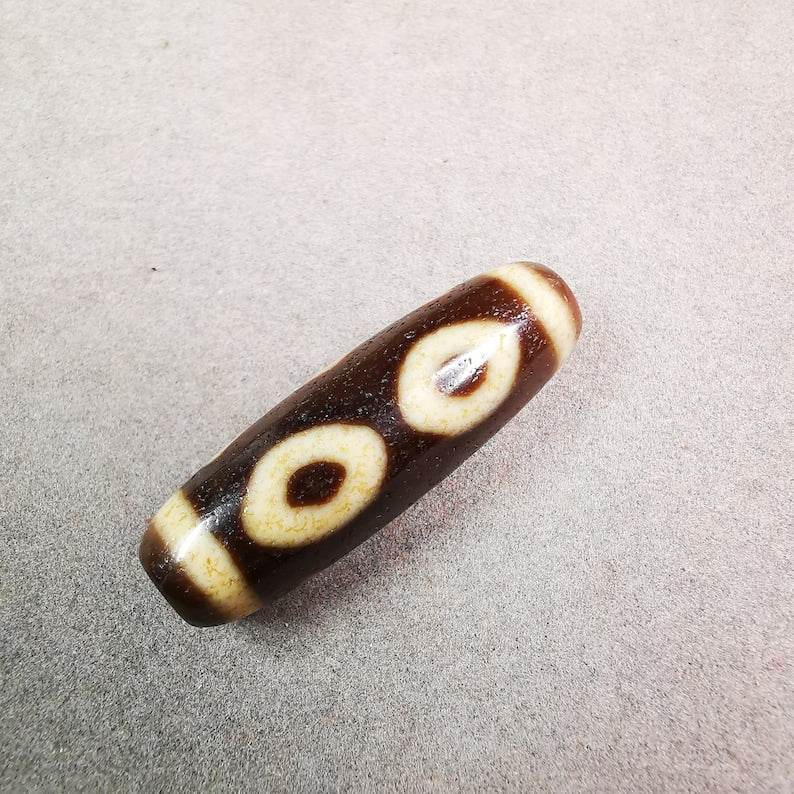 3 Eyed Dzi Bead - Gandhanra-ART