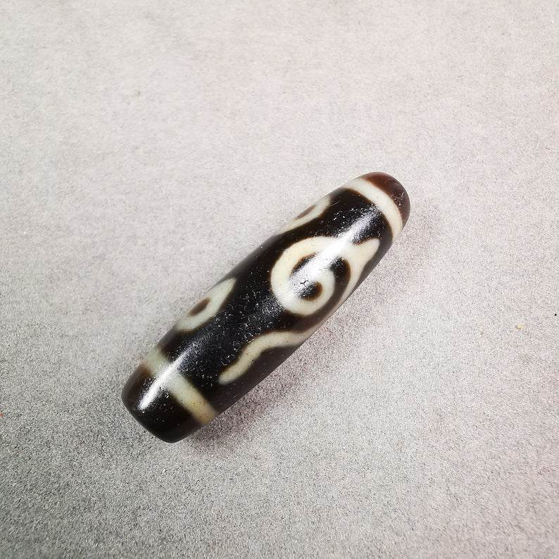 Buddhism 4 Eyed Conch Shell Dzi Bead - Gandhanra-ART