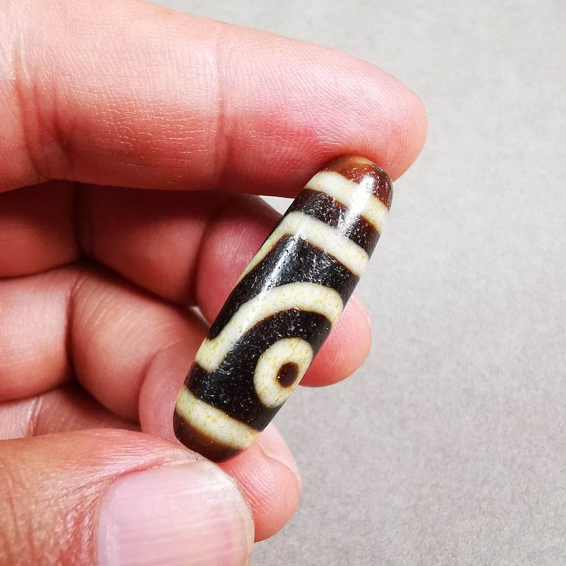 2 Eyed Dzi Bead - Gandhanra-ART