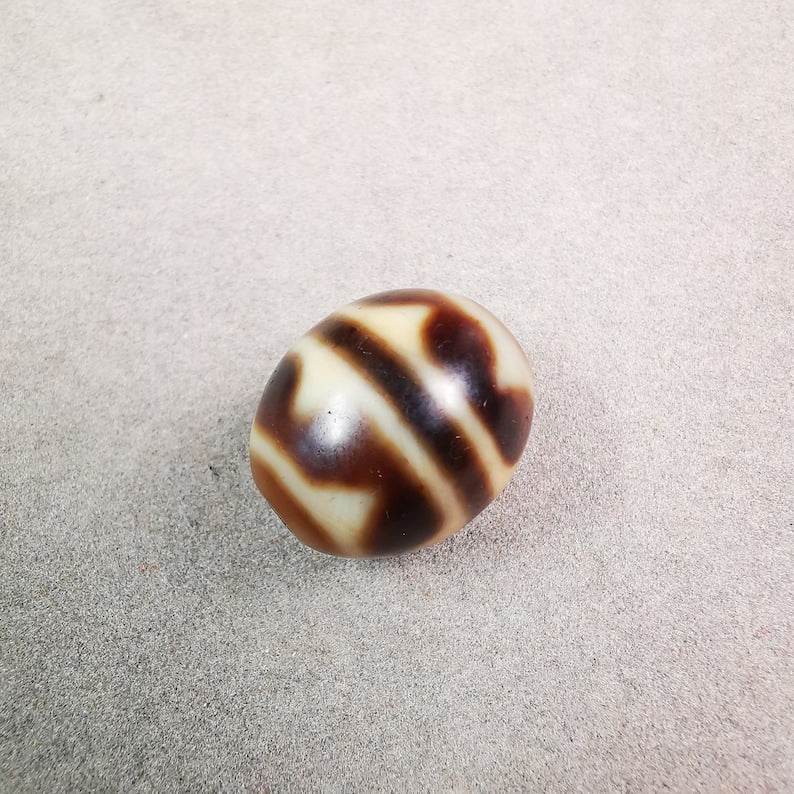Tiger Tooth Dalo Dzi Bead - Gandhanra-ART