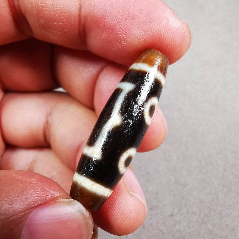 3 Eyed Dzi Bead - Gandhanra-ART