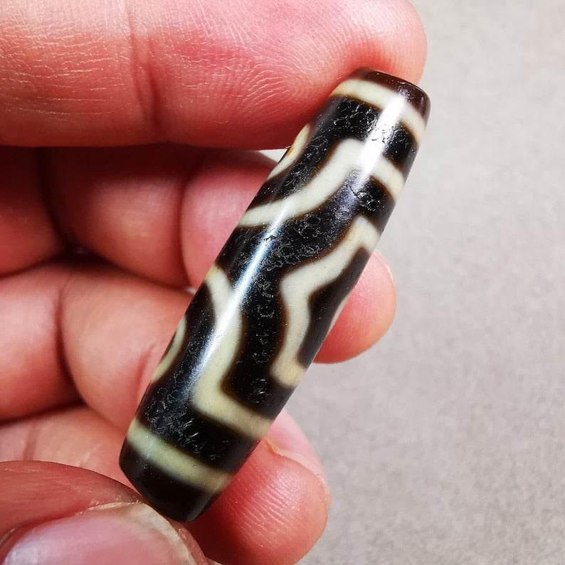 3 Eyed Dzi Bead - Gandhanra-ART